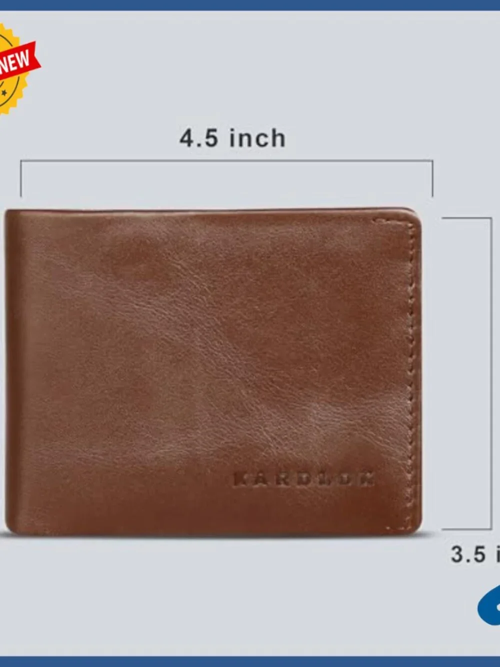 Genuine Leather Bifold Wallet RFID Blocking Slim 6 Card Slots Coin Pocket